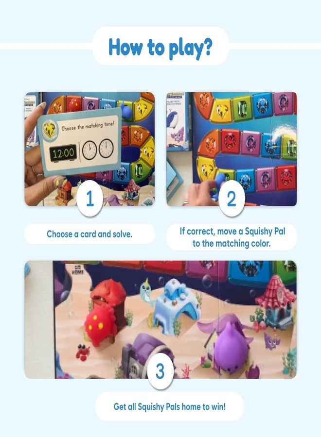 The Fidget Game Squishy Time Rescue - Telling Time Game for Kids Ages 6-11 | Multisensory Hands-On Learning Board Game with Manipulatives | Classroom Must Have for Grades 1-5 - Image 3